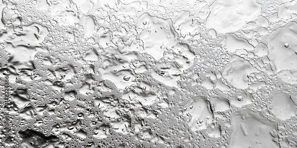 Poster wet surface with many small bubbles