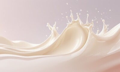 Milk Splash - A beautiful, abstract, and dynamic splash of milk.  The perfect image to represent freshness, purity, and the power of nature. The liquid swirls and dances.