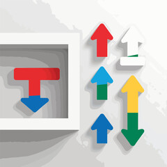 arrow icon symbols set colorful art illustration