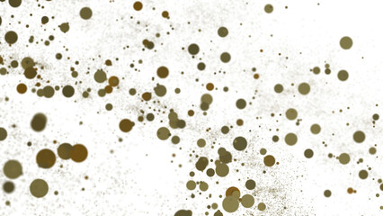 Gilded Celebration: Magnificent 3D Illustration of a Grand gold Confetti Event