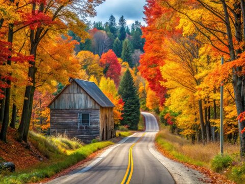 Door County's vibrant fall foliage provides stunning urban photography opportunities.