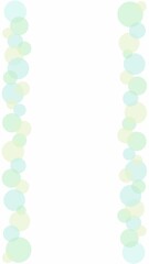 グリーンとイエローの水玉のフレーム背景画像