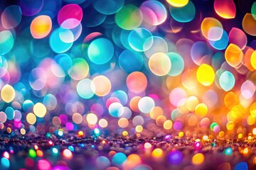 Naklejka premium Macro photography: pastel bokeh lights create soft focus, dreamy, abstract blur backgrounds.