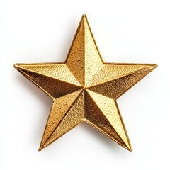 Obraz premium golden star isolated on white background