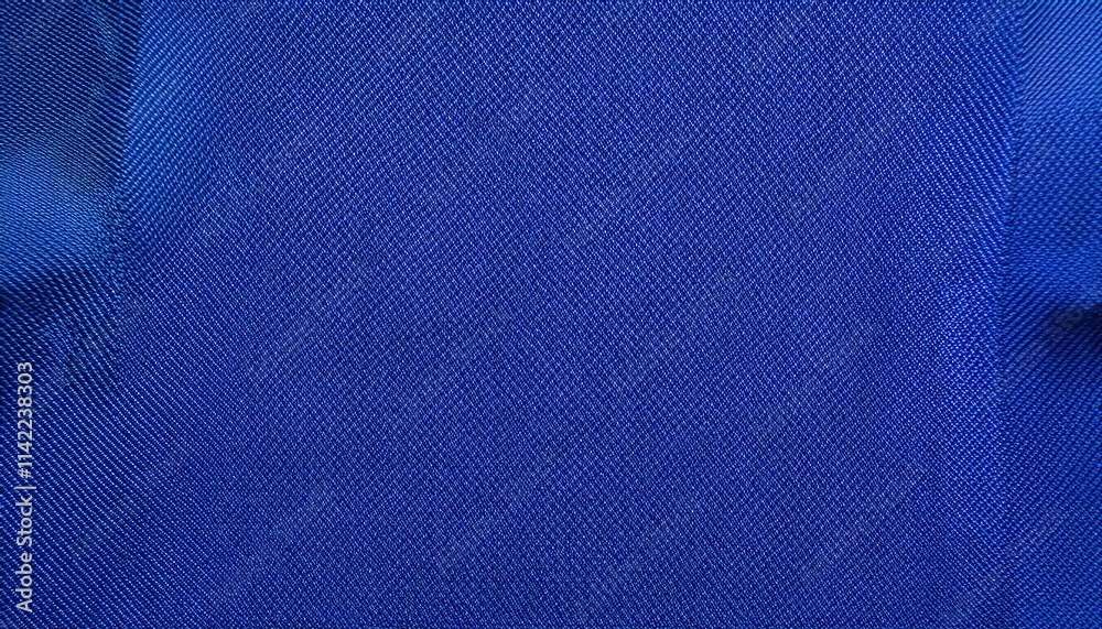 Poster high resolution close-up of blue woven fabric texture. detailed textile material pattern for design 