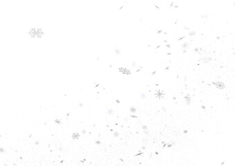 Snowflake Storm: Astonishing 3D Illustration of Descending Festive Snowflakes