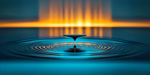 water drop splash, ai generated.	