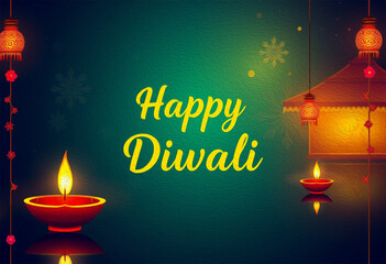 Happy Diwali illustration. Pattern for banners, covers, greeting cards, for printing on wall decorations.