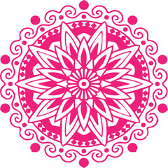 Beautiful flower art and mandala vector design