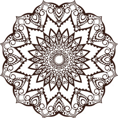 Beautiful flower art and mandala vector design