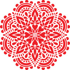 Beautiful flower art and mandala vector design