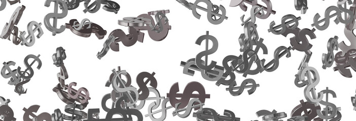 dollar symbol, 3d render illustration