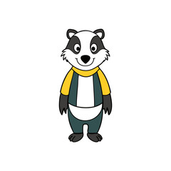 Badger cartoon vector illustration