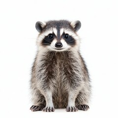 Fototapeta premium Cute Racoon isolated on white background