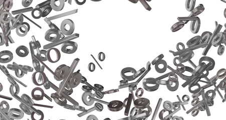 Blurred sale background. 3d transparent PNG