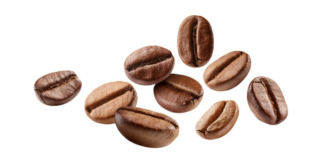 Coffee beans. Flying coffee beans