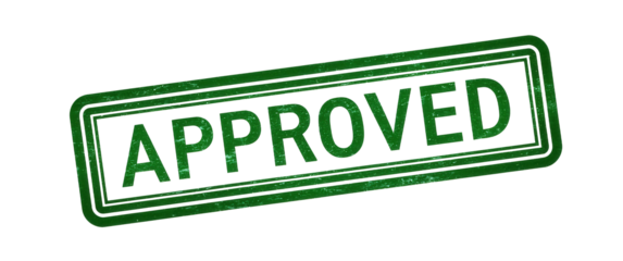 Green approve stamp. Approved stamp on transparent background