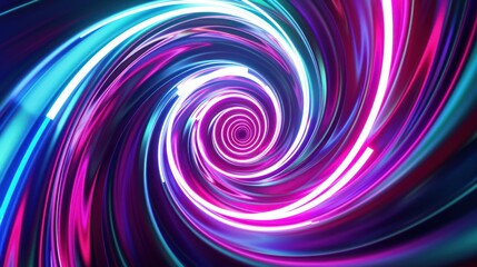 Obraz premium Abstract Neon Spiral Background