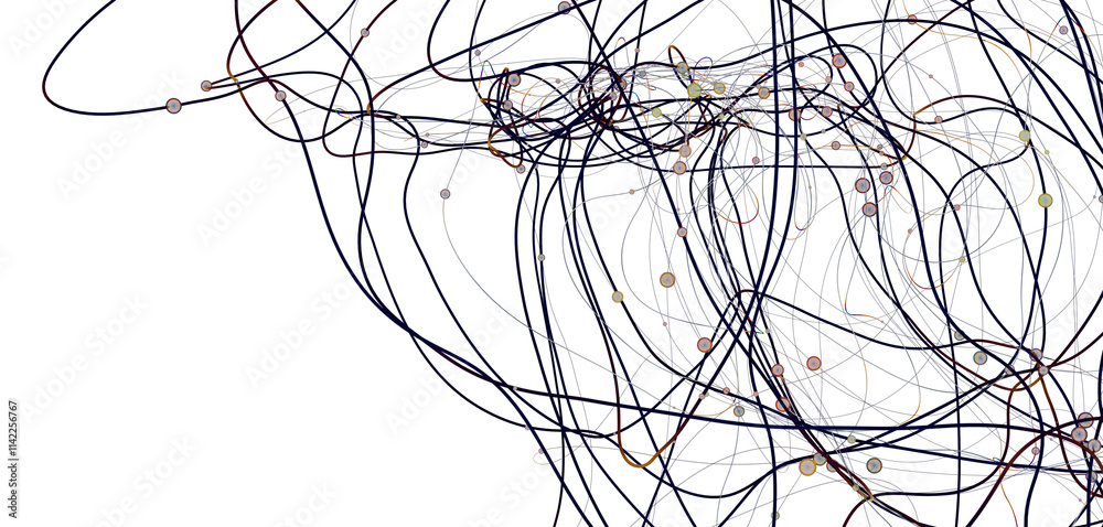 Aufkleber 3d network technology in future