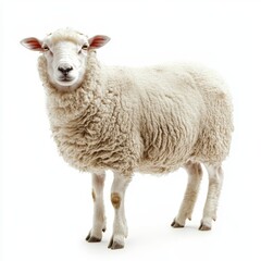Fototapeta premium Sheep isolated on white background