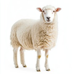 Fototapeta premium Sheep isolated on white background