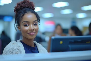 Card Verification Process: An image showing a healthcare provider scanning a health insurance card at a reception desk, depicting the process of card verification