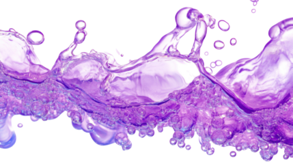 Purple bubbles, transparent background