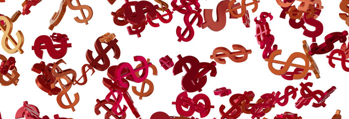 dollar symbol, 3d render illustration