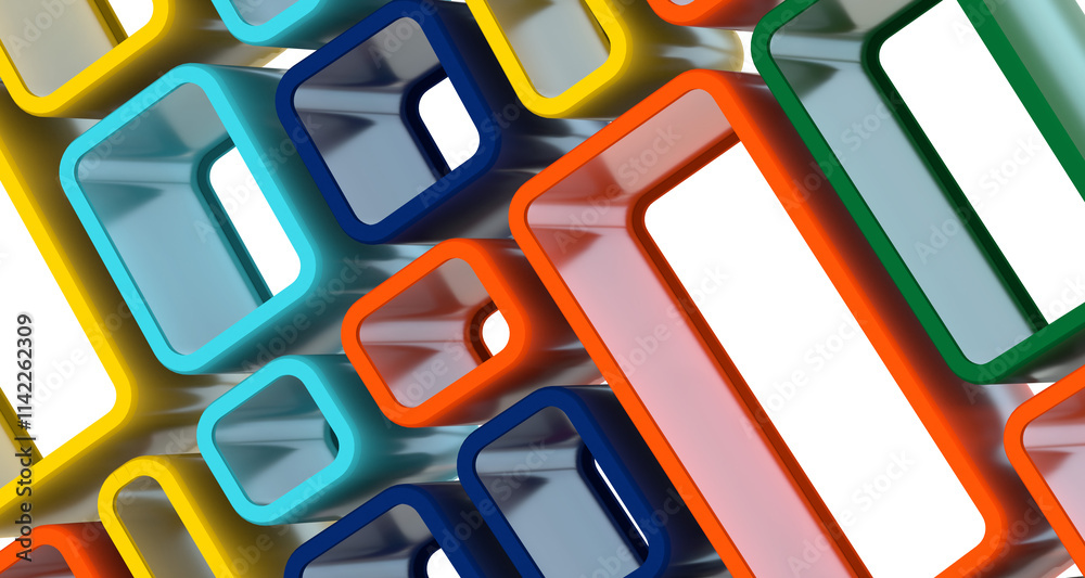 Aufkleber Abstract Low-Poly background. triangulated texture. Design 3d