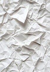 Obraz premium Textured white paper background with crumpled edges for creative design projects