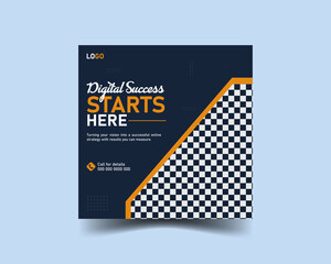 Digital marketing social media post design