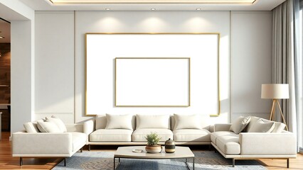 modern living room with sofa