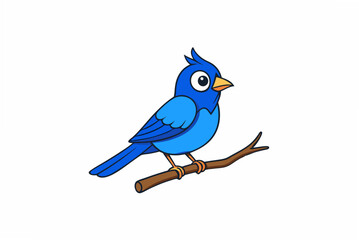 blue bird on a branch