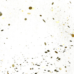 Cascading Celebration: Striking 3D Illustration Showcasing an Abundance of gold Confetti