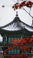 Fototapeta premium Hyangwonjeong Pavilion at Gyeongbokgung Palace in Seoul, South Korea.