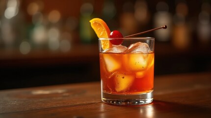 Amaretto Sour Cocktail in a Rocks Glass