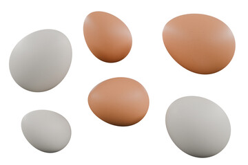 eggs isolated on white background