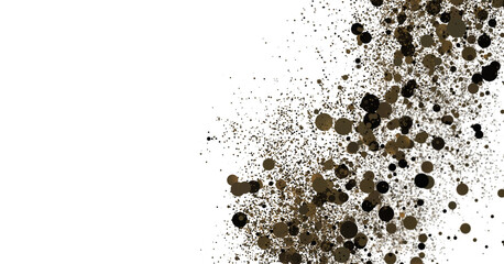 Joyful Deluge: Brilliant 3D Illustration Showcasing an Overflow of gold Confetti
