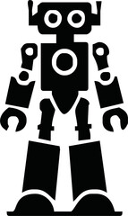Fototapeta premium various robot silhouettes on the white background