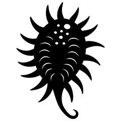 Hydrozoan silhouette vector art illustration