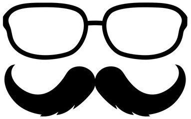 Mustache and glasses Disguise Illustration