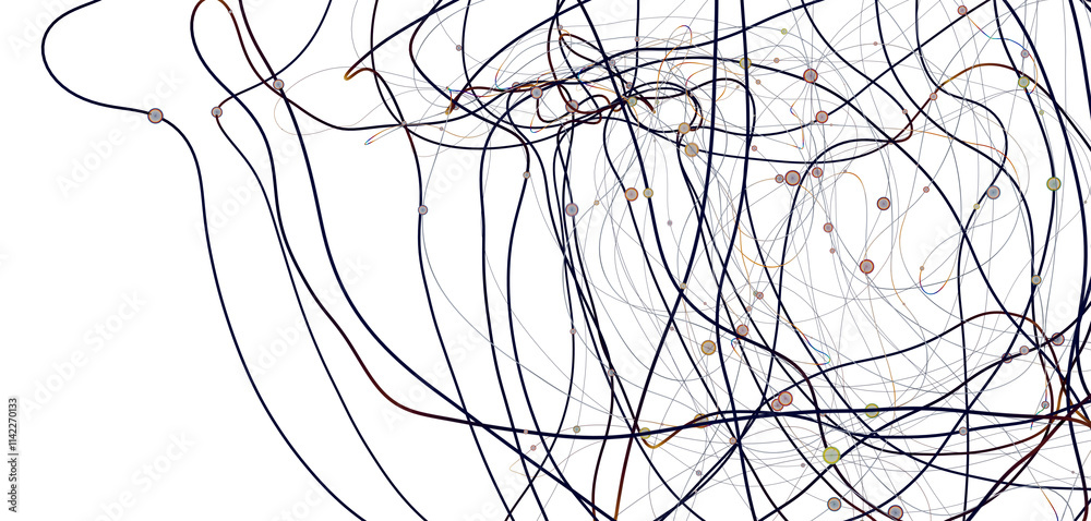 Aufkleber Abstract network of physical devices on the Internet using a network connection