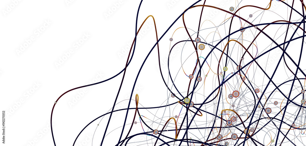 Aufkleber Abstract network of physical devices on the Internet using a network connection