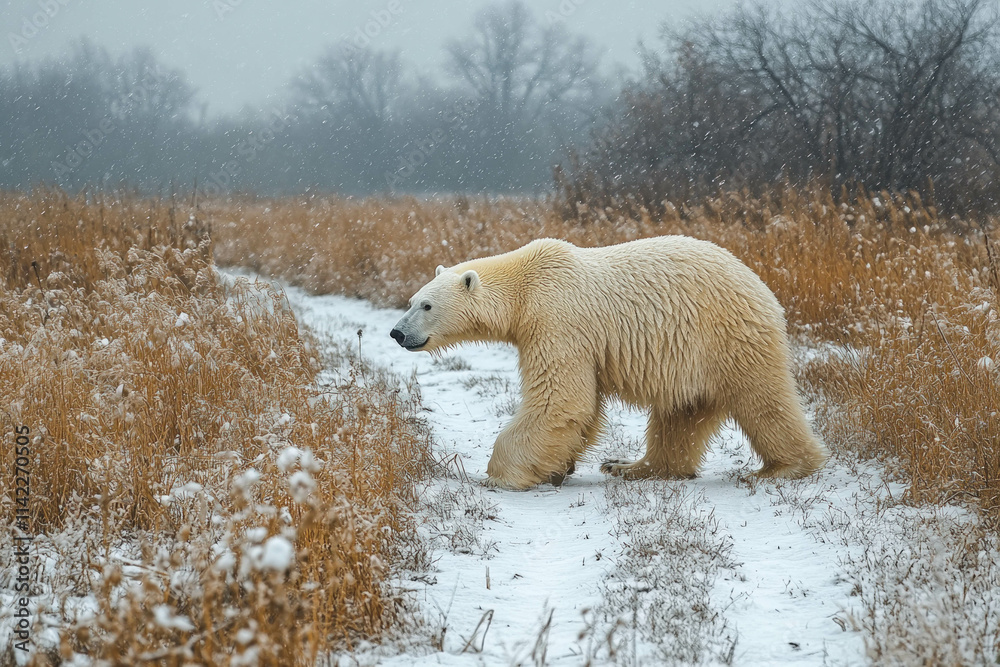 Poster Winter Polar Bear