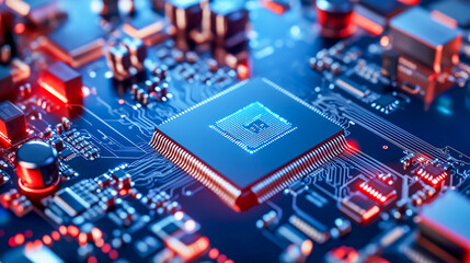 Obraz premium Development Engineer Collaborates with Project Manager to Select PCB Motherboard for Device Microchip