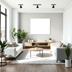 modern living room with furniture