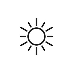 Sun line icon symbol simple design and illustration