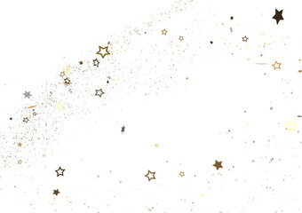stars. Confetti celebration, Falling golden abstract decoration for party, birthday celebrate,