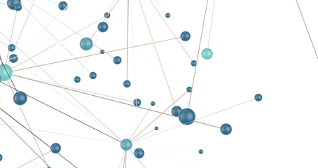 Abstract 3d render, network concept, background