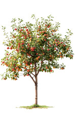 Fototapeta premium Apple Tree with Ripe Fruits - A Nature's Bounty